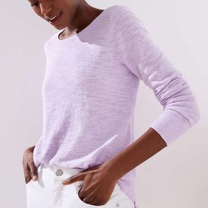 Loft lavender shirttail sweater